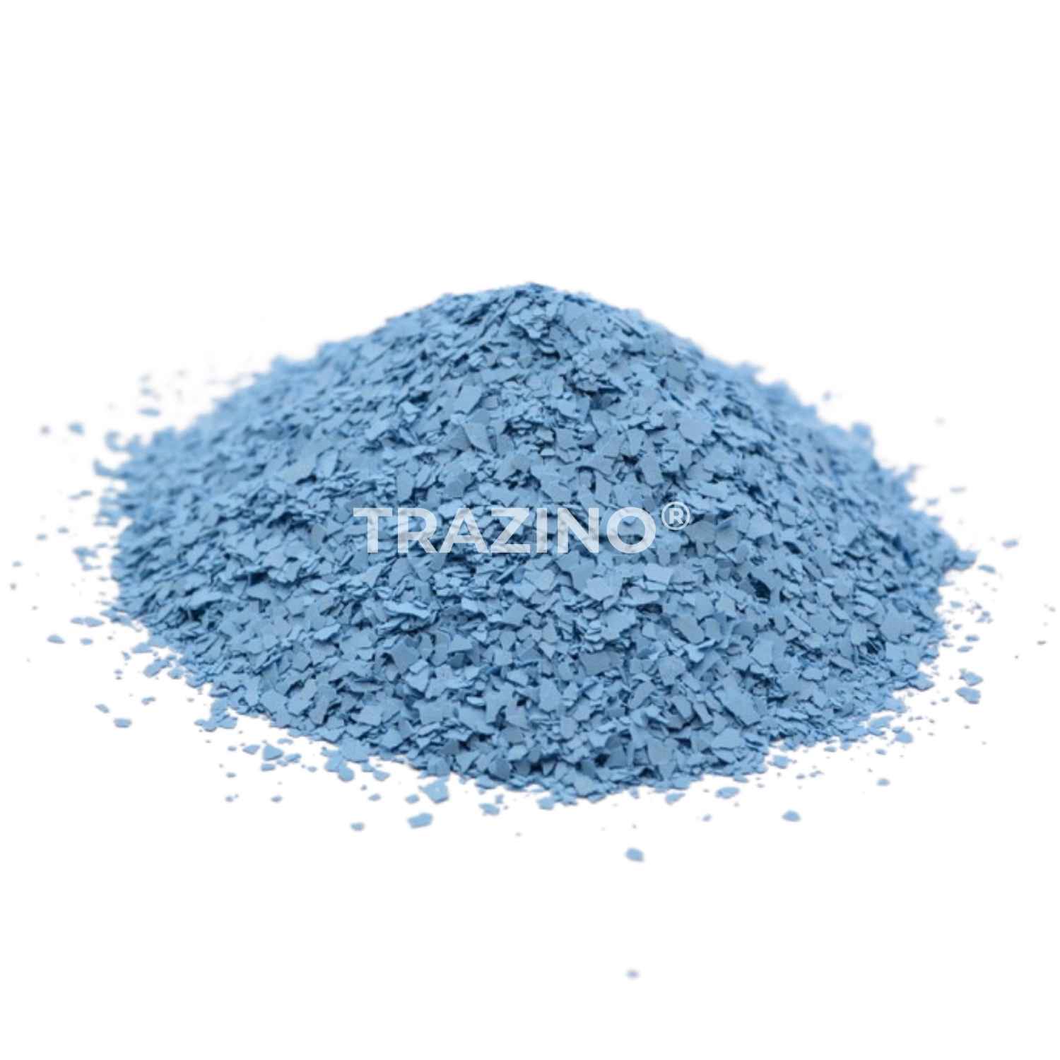 Trazino® Farbchips in Hellblau zum Einstreuen für Beschichtungen Trazino® Farbchips in Hellblau zum Einstreuen für Beschichtungen